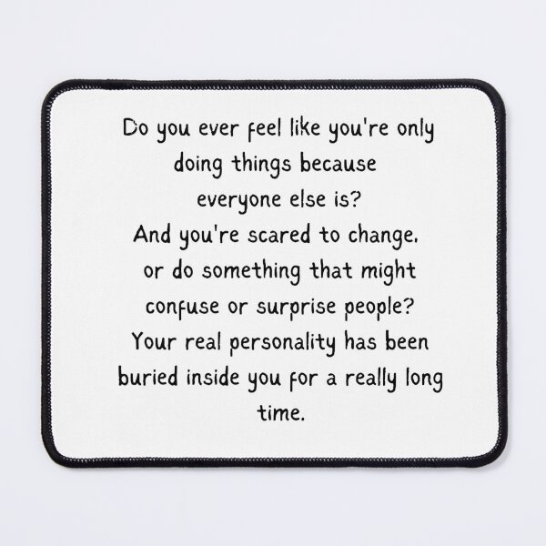Item preview, Heartstopper Nick quote, do you ever feel like you're doing things because everyone else is? designed and sold by FairyOfCherries.