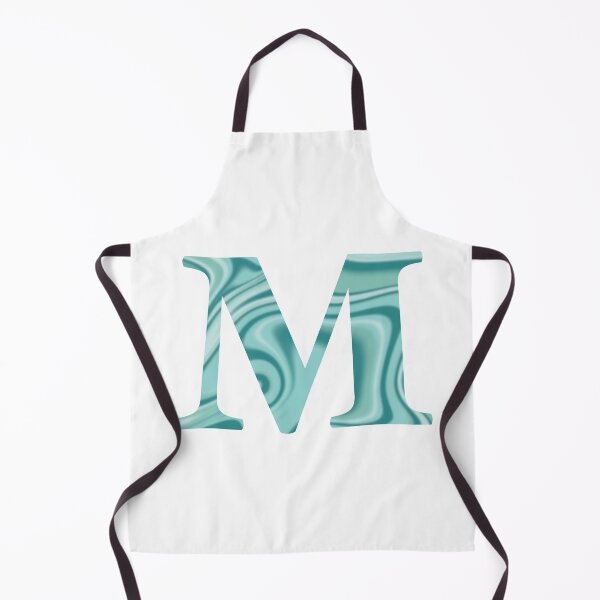 Item preview, M Initial Blue Teal Swirl designed and sold by julesanderson.
