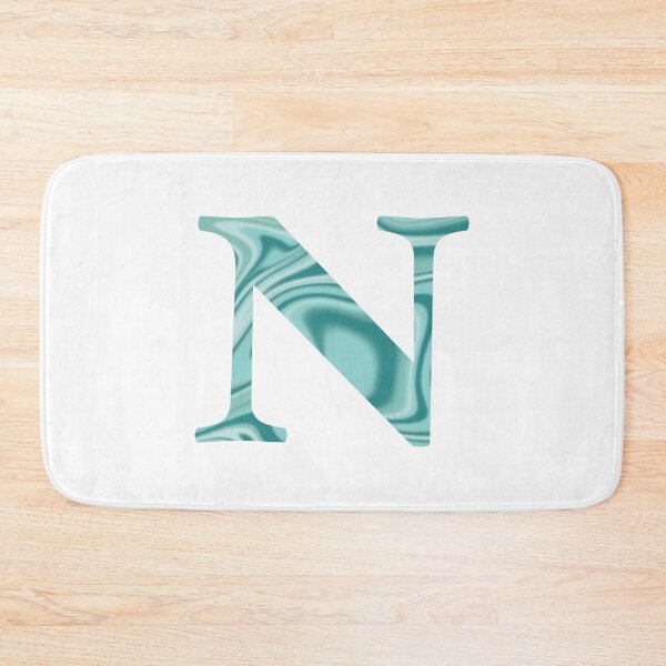 Item preview, N Initial Blue Teal Swirl designed and sold by julesanderson.