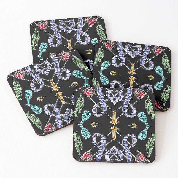 Item preview,   FUNNY ABSTRACT MUSIC INSTRUMENTS PATTERN - JAZZ CLASSIC INSTRUMENTS ORCHESTRA 6. designed and sold by Ralek.
