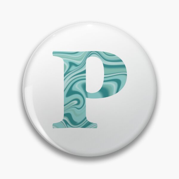 Item preview, P Initial Blue Teal Swirl designed and sold by julesanderson.