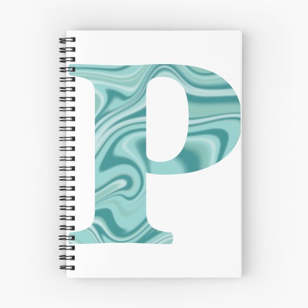 Aperçu de l'œuvre P Tourbillon bleu sarcelle initial créée et vendue par julesanderson.