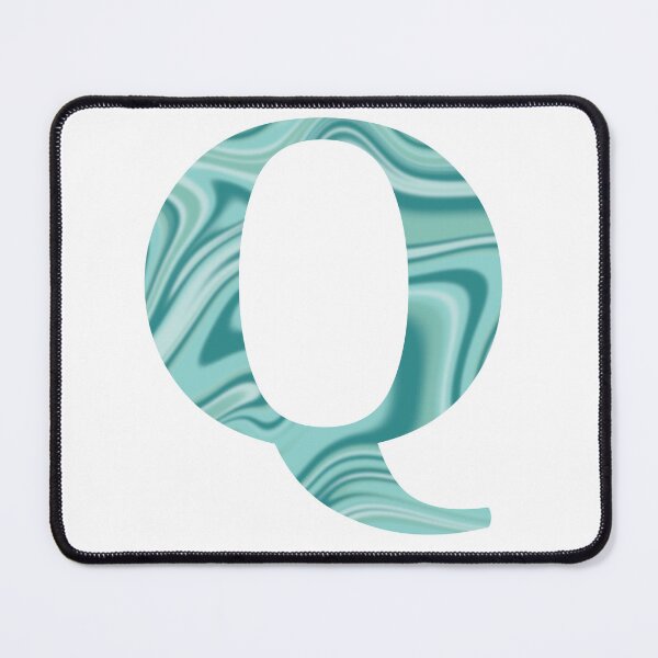 Item preview, Q Initial Blue Teal Swirl designed and sold by julesanderson.
