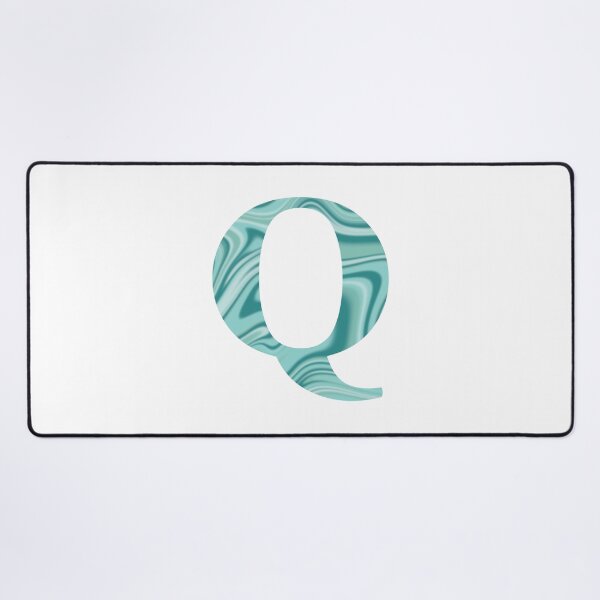 Item preview, Q Initial Blue Teal Swirl designed and sold by julesanderson.