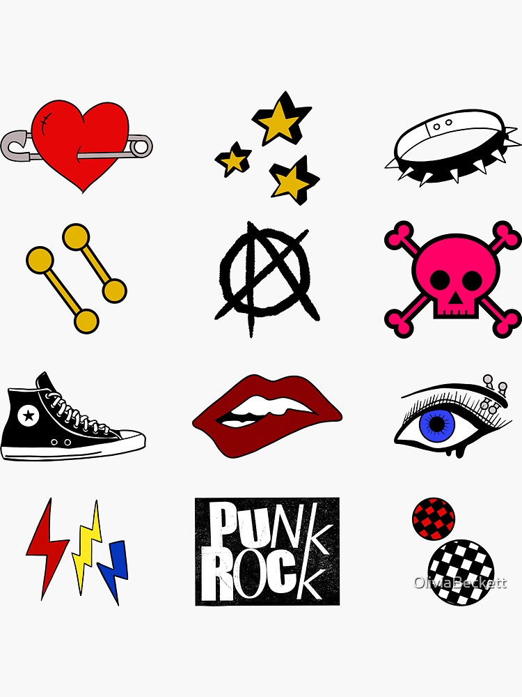 Punk Sticker Pack (10 Stickers) Set 1