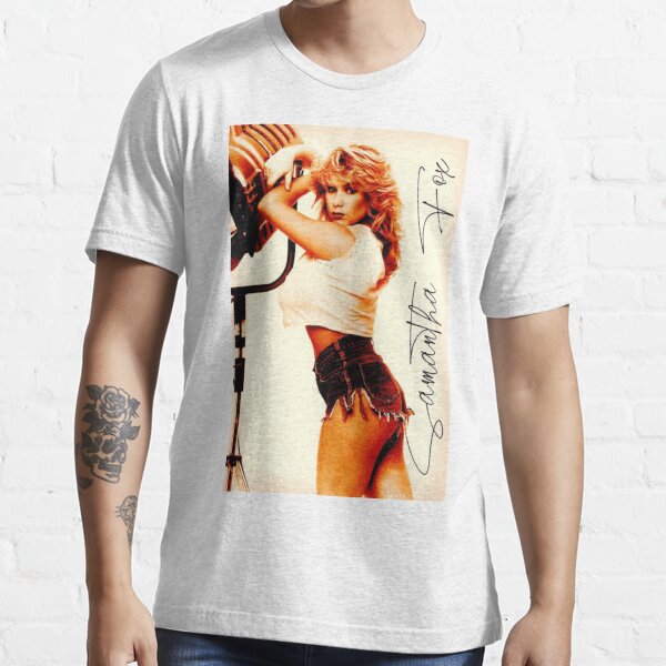 Samantha Fox Retro Poster T Shirt By Rabepatsy Redbubble Movie T Shirts Samantha Fox T 