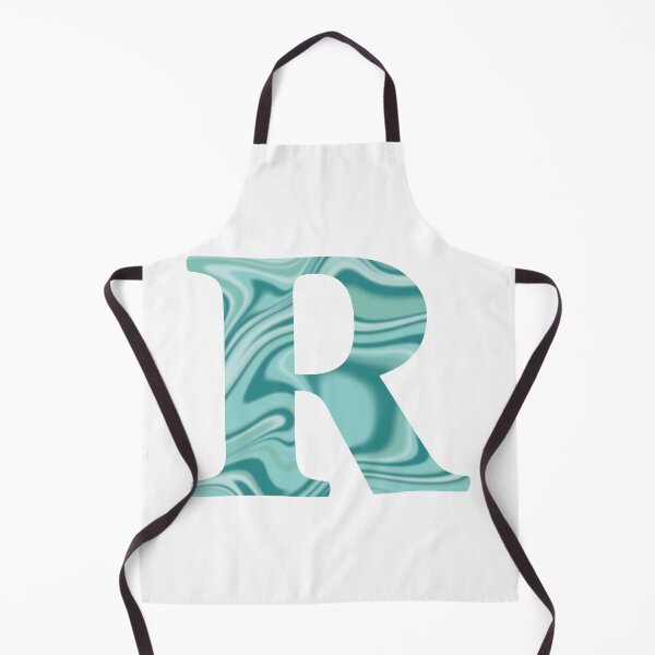 Item preview, R Initial Blue Teal Swirl designed and sold by julesanderson.