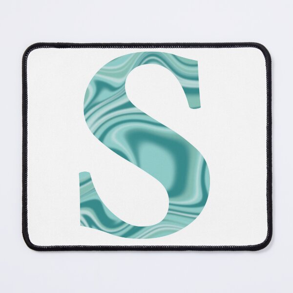 Item preview, S Initial Blue Teal Swirl designed and sold by julesanderson.