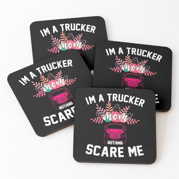 Item preview, I'm a trucker mom nothing scare me t-shirt , mom trucker funny shirt  designed and sold by cizito.