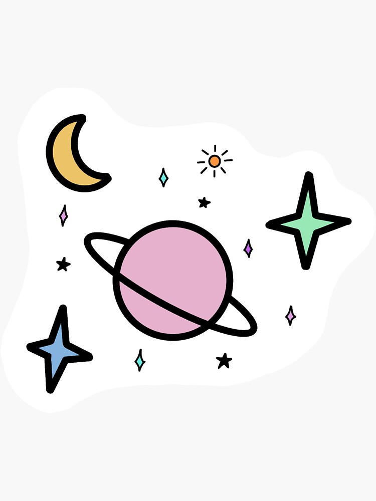 Kawaii Space Stamps - Kawaii Space - Sticker