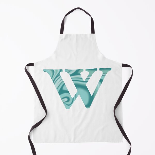 Item preview, W Initial Blue Teal Swirl designed and sold by julesanderson.