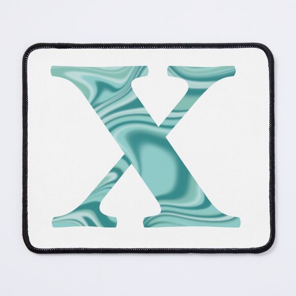 Item preview, X Initial Blue Teal Swirl designed and sold by julesanderson.