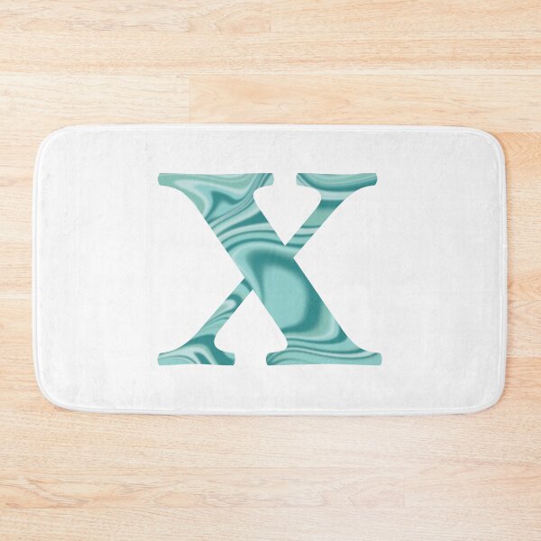 Item preview, X Initial Blue Teal Swirl designed and sold by julesanderson.