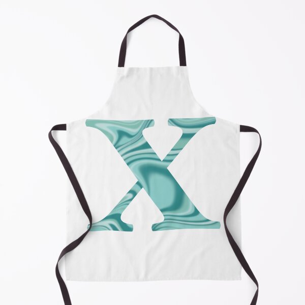 Item preview, X Initial Blue Teal Swirl designed and sold by julesanderson.