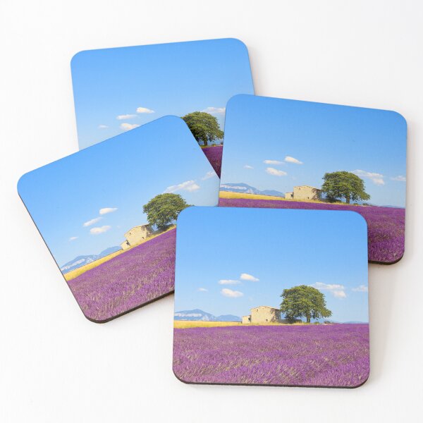 Item preview, Lavender flowers field, wheat, house and a tree. Provence, France designed and sold by Stefano Orazzini.