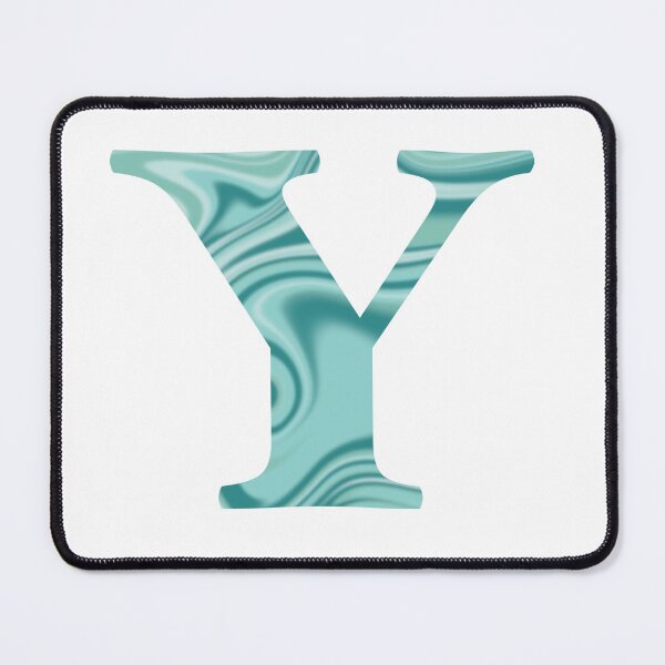 Item preview, Y Initial Blue Teal Swirl designed and sold by julesanderson.