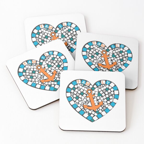 Item preview, Heart, ancor, mosaic designed and sold by ZnDigitalPrints.