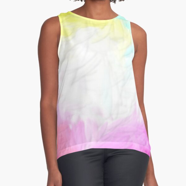 Abstract Expressionist (Rainbow) Sleeveless Top