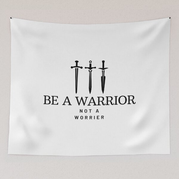 Item preview, Be a Warrior Not a Worrier - Inspirational Quote  designed and sold by yoshra.