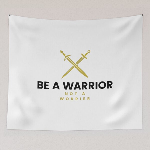 Item preview, Be a Warrior Not a Worrier - Inspirational Quote  designed and sold by yoshra.