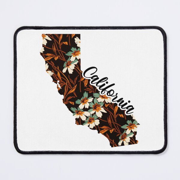 Item preview, Floral Map of USA States California - Map of California designed and sold by AmethystMurad.