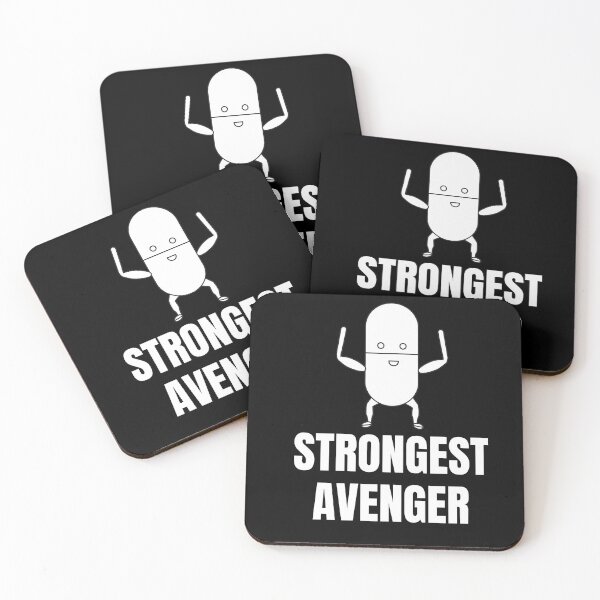 Item preview, Funny Strongest Avenger White Bold Typography  designed and sold by X-Trends.