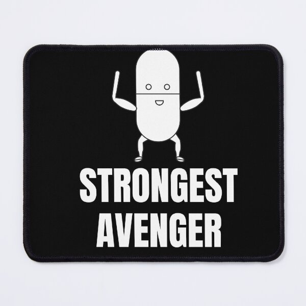 Item preview, Funny Strongest Avenger White Bold Typography  designed and sold by X-Trends.