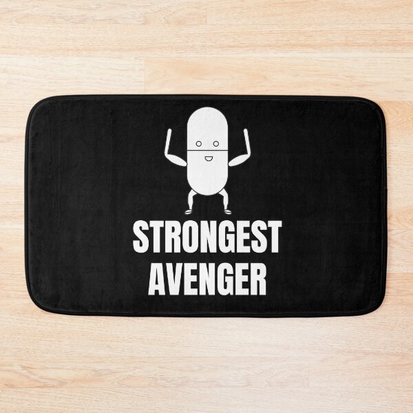 Item preview, Funny Strongest Avenger White Bold Typography  designed and sold by X-Trends.