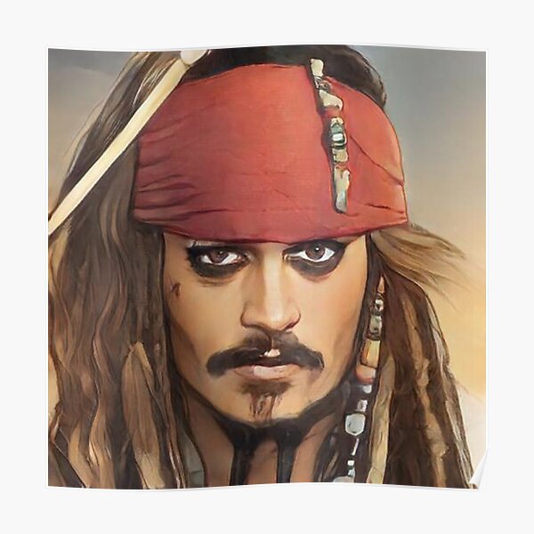 "Johnny Depp Art cartoon" Poster for Sale by jimnicklaus Redbubble