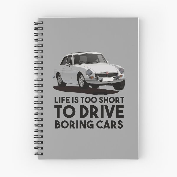 Item preview, Life is too short drive boring cars - MG MGB GT - white designed and sold by knappidesign.