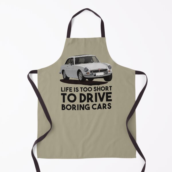 Item preview, Life is too short drive boring cars - MG MGB GT - white designed and sold by knappidesign.