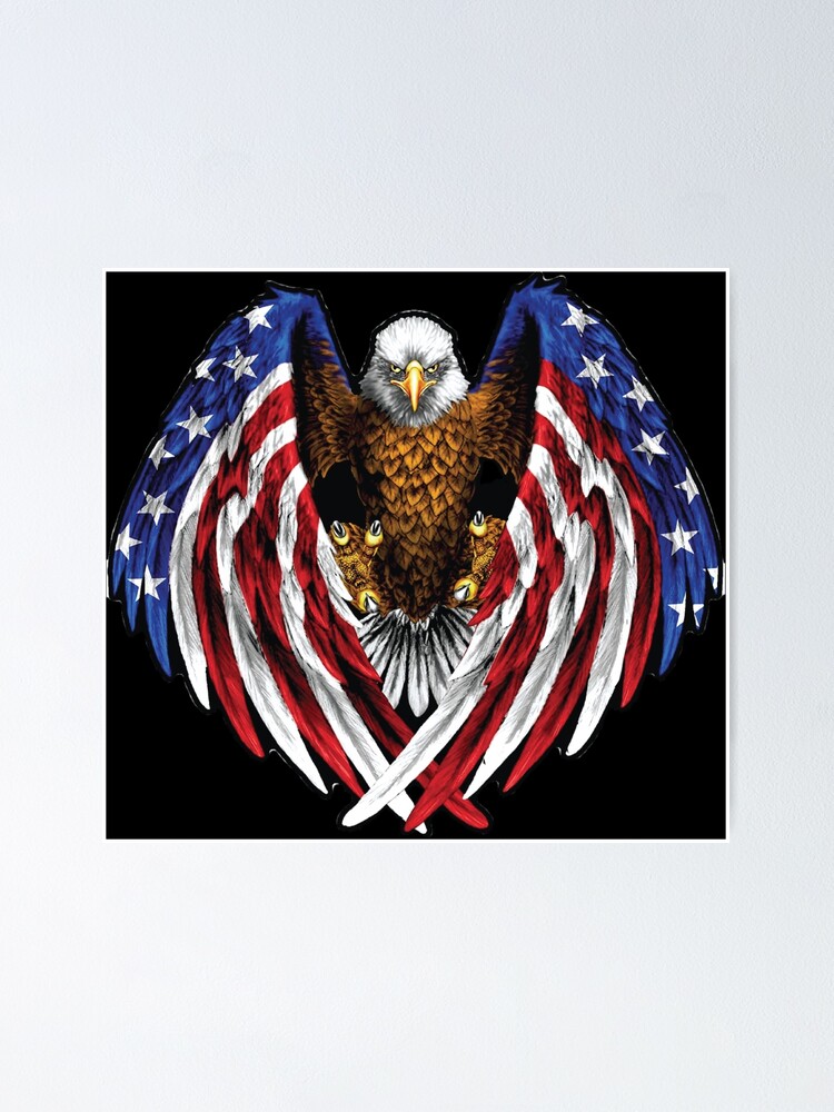 American Bald Eagle Sticker Usa