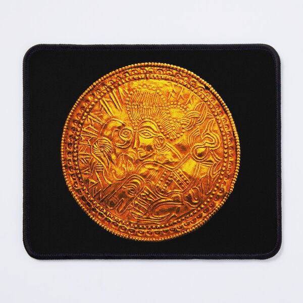 Item preview, VIKING GOLD COIN WITH KNIGHT ON HORSE AND MAGIC RUNES OF ODIN designed and sold by BulganLumini.