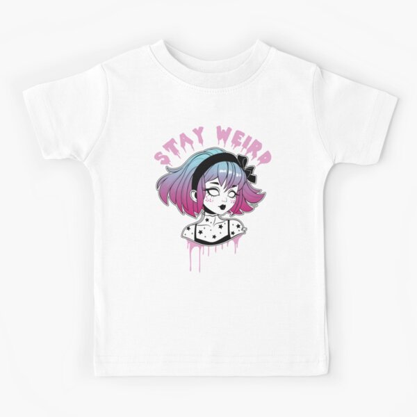 Stay Weird Pastel Goth - Creepy Cute Girl / white background | Kids T-Shirt