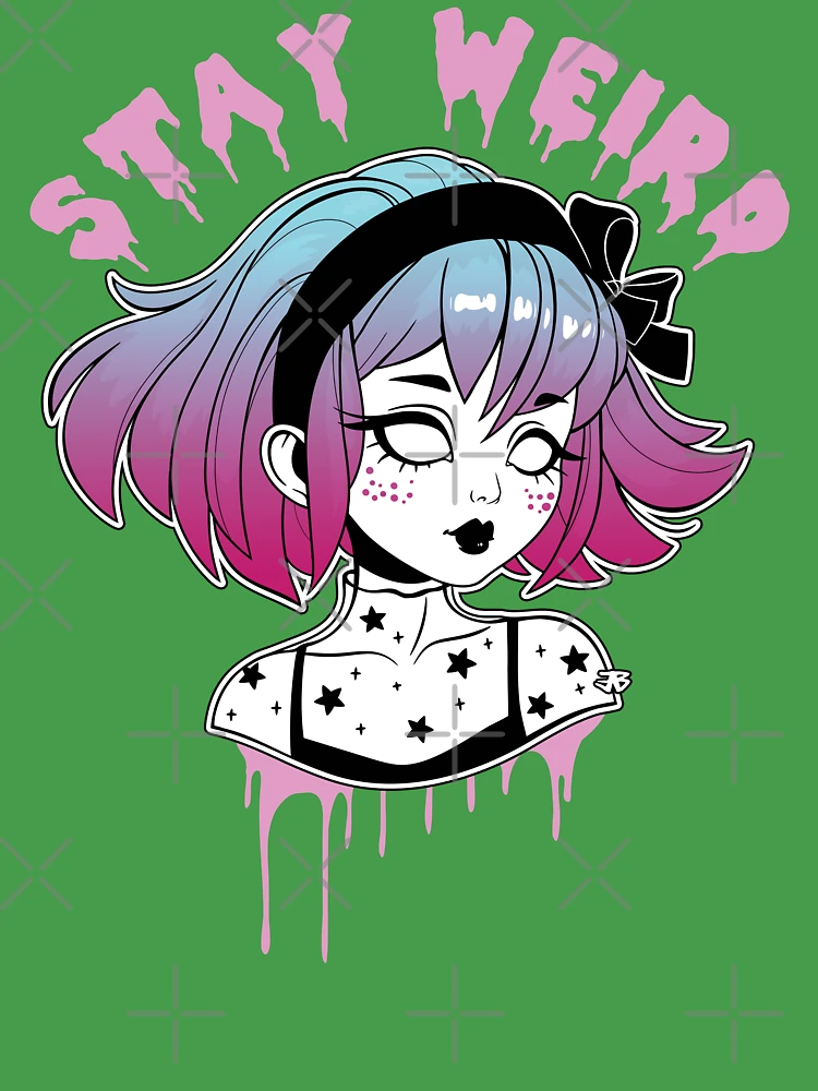 Stay Weird Pastel Goth - Creepy Cute Girl / white background | Kids T-Shirt