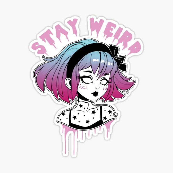 thumbnail image 2 of 100 Pcs Kawaii Pastel Goth Stickers - Cute Creepy Waterproof Vinyl For Laptop & Water Bottle 2 of 13