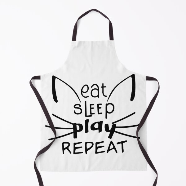 Item preview, Funny cat Eat sleep play repeat quote designed and sold by pixeldizajn.