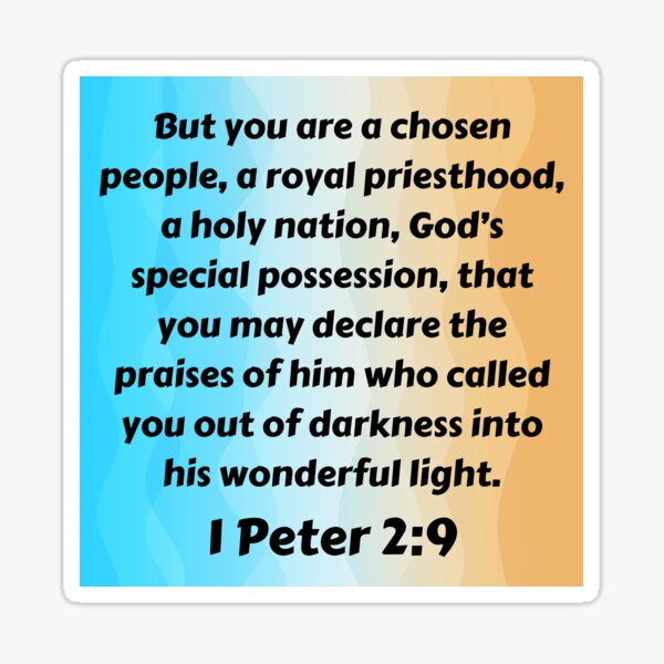 Bible Verse 1 Peter 29 Sticker By Biblecreations Redbubble