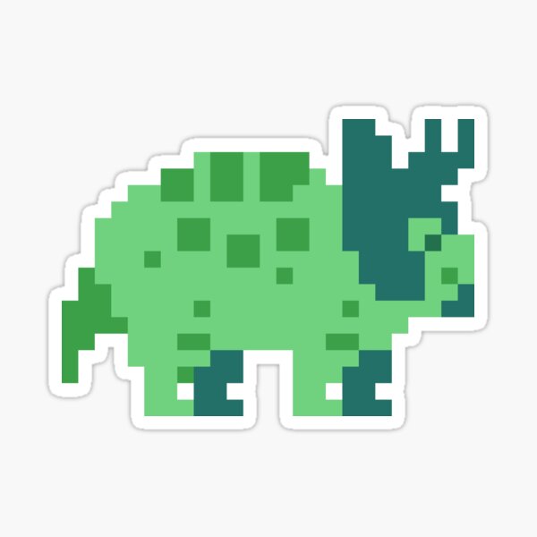 Green Trike Pixel Sticker