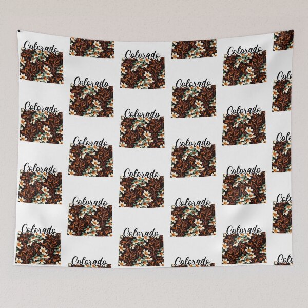Item preview, Floral Map of USA States Colorado - Map of Colorado designed and sold by AmethystMurad.