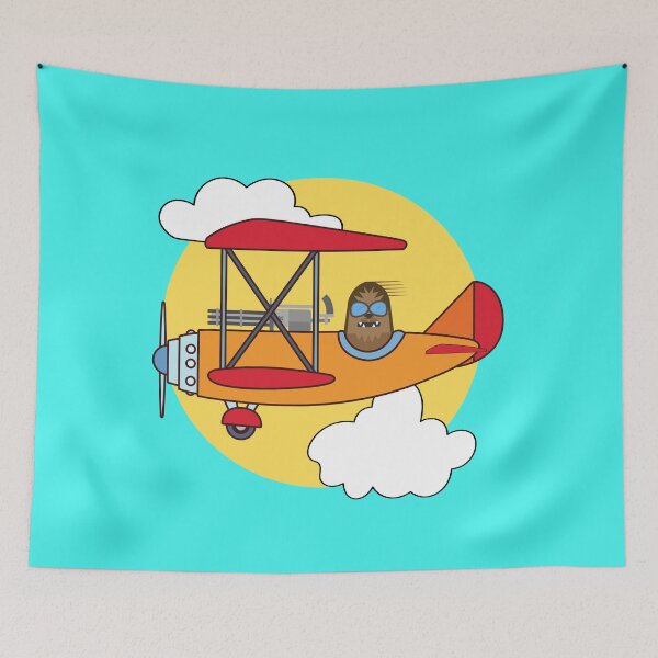 Item preview, Wookie Flying a Biplane designed and sold by AMERICANCHEEZ.