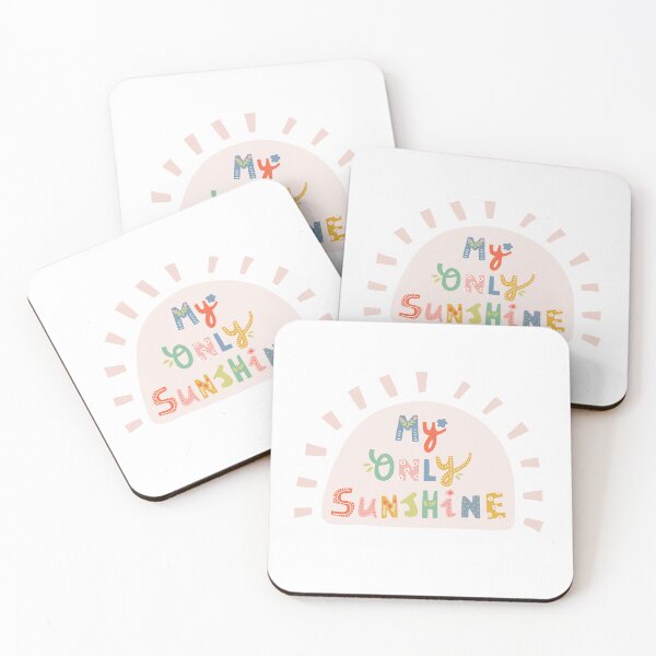 Item preview, My Only Sunshine - Pink Rainbow - Hand Drawn Lettering designed and sold by DesignsbyRoochita Studio.