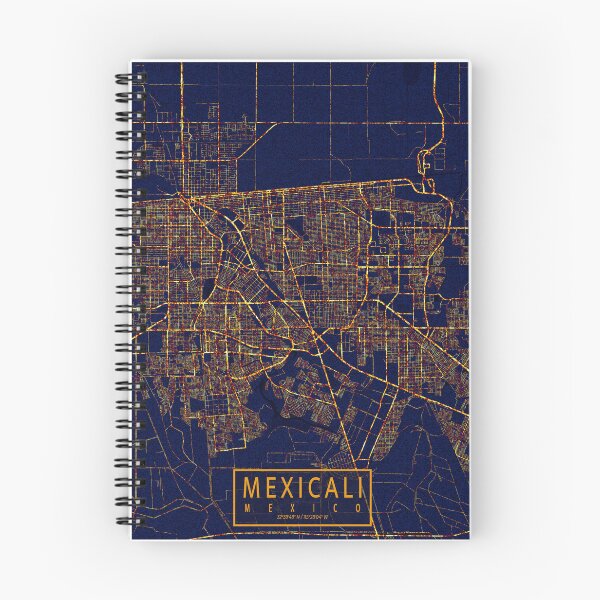 Item preview, Mexicali, Baja California, Mexico Map  - City At Night designed and sold by deMAP.