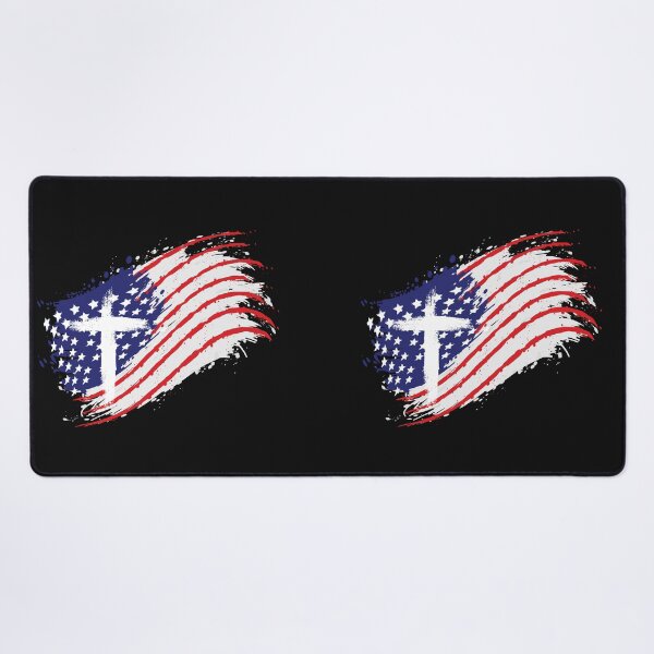 Aperçu de l'œuvre Drapeau américain avec croix créée et vendue par RedSparkle.
