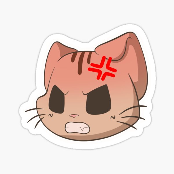 Small And Angry Cute Cat Design | Sticker