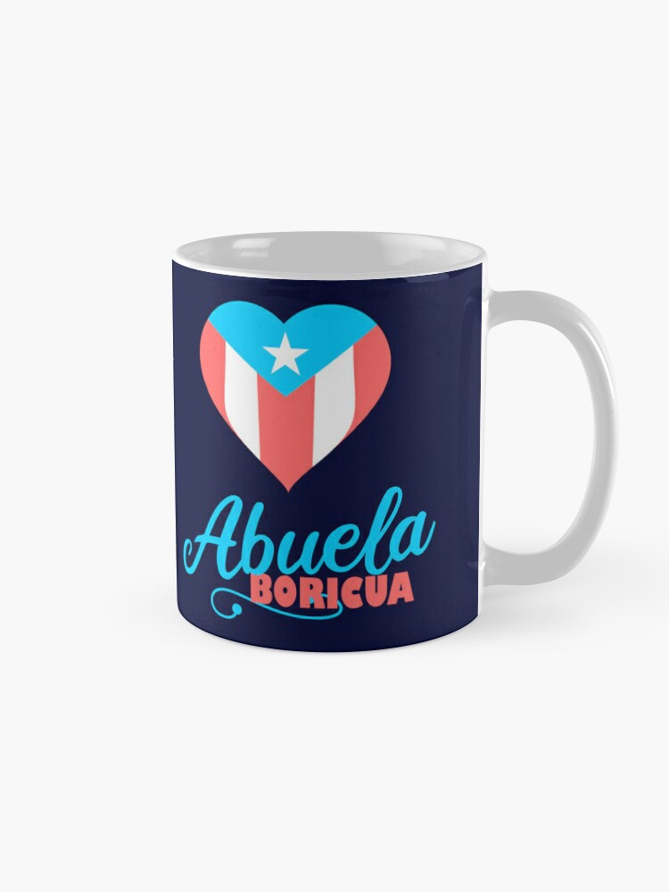 Taza De Café Abuela Boricua Bandera Puerto Rico Corazon De Bydarling Redbubble 