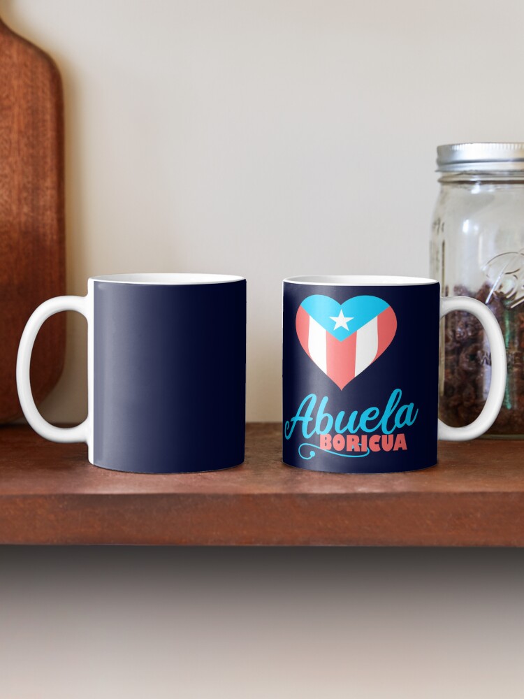 Taza De Café Abuela Boricua Bandera Puerto Rico Corazon De Bydarling Redbubble 