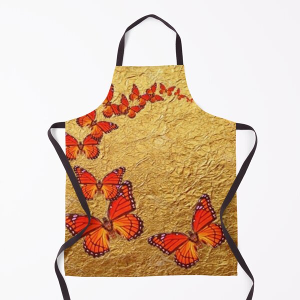 Item preview, ORANGE MONARCHS MIGRATING METALLIC GOLD ART DESIGN   designed and sold by sharlesart.