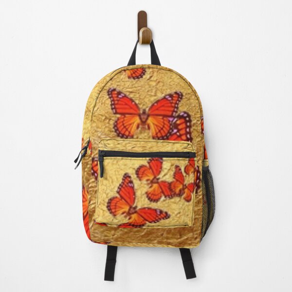 Item preview, ORANGE MONARCHS MIGRATING METALLIC GOLD ART DESIGN   designed and sold by sharlesart.