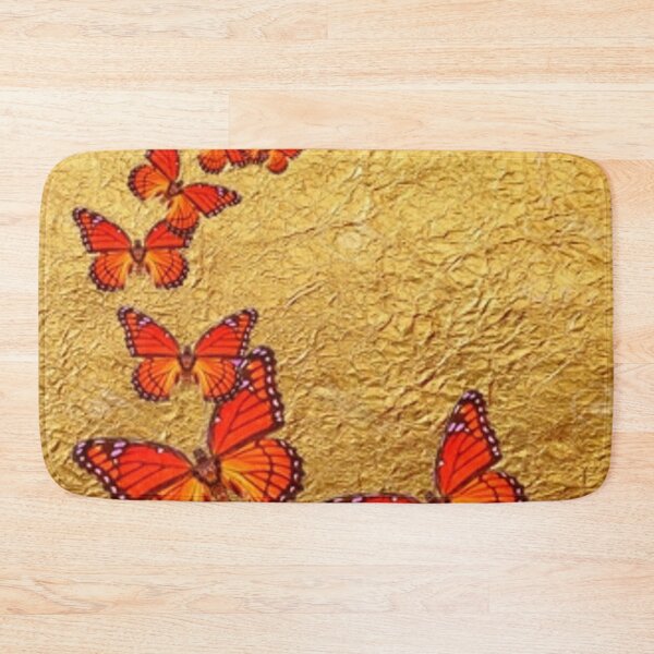 Item preview, ORANGE MONARCHS MIGRATING METALLIC GOLD ART DESIGN   designed and sold by sharlesart.